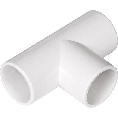 Lösungsmittel Schweiß Überlauf T-Stück Rohrverbinder 22 mm - weiß