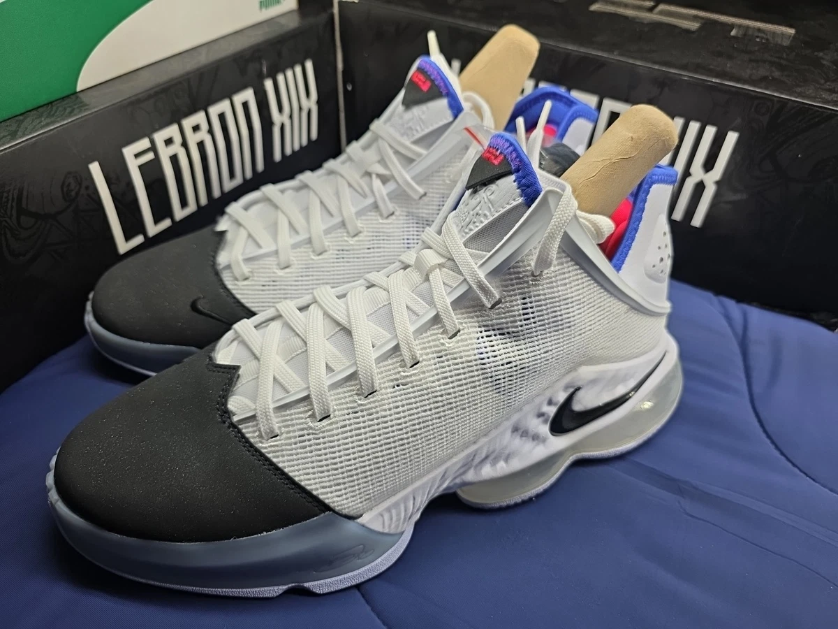 NIKE LeBron XIX 19 Low “White Medium Blue Black” BRAND NEW Men’s Size 13 Nike LeBron 19 Low Black Toe | eBay main image 2