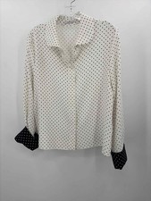 Pre-Owned JW Anderson White Size 8 Polka Dot Button Down