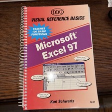 Visual Reference Basics Microsoft Excel 97 by Karl Schwartz Spiral Like New