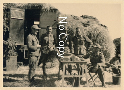 Photo WK2 1st Mountain Jäger 99 Meeting in Command Staff at the Front 1941 X209