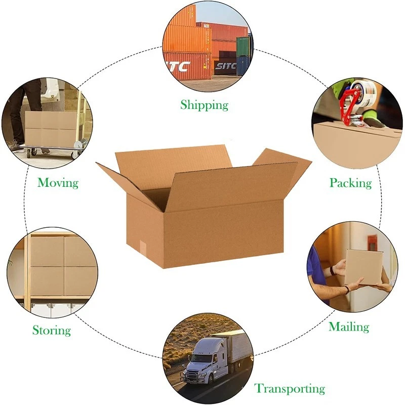 Cajas de envío 14 x 10 x 6 pulgadas, paquete de 6/12 | para embalaje, mudanza y almacenamiento Foto 3 de 4