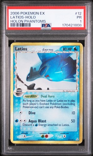 2006 POKEMON EX HOLON PHANTOMS #12 LATIOS-HOLO PSA 1