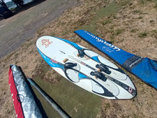 Starboard 133 White/Blue Windsurfing Board with Footstraps -