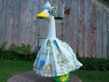 Large 23" Porch Goose Vintage Holly Hobbie Print Dress with Bow outfit