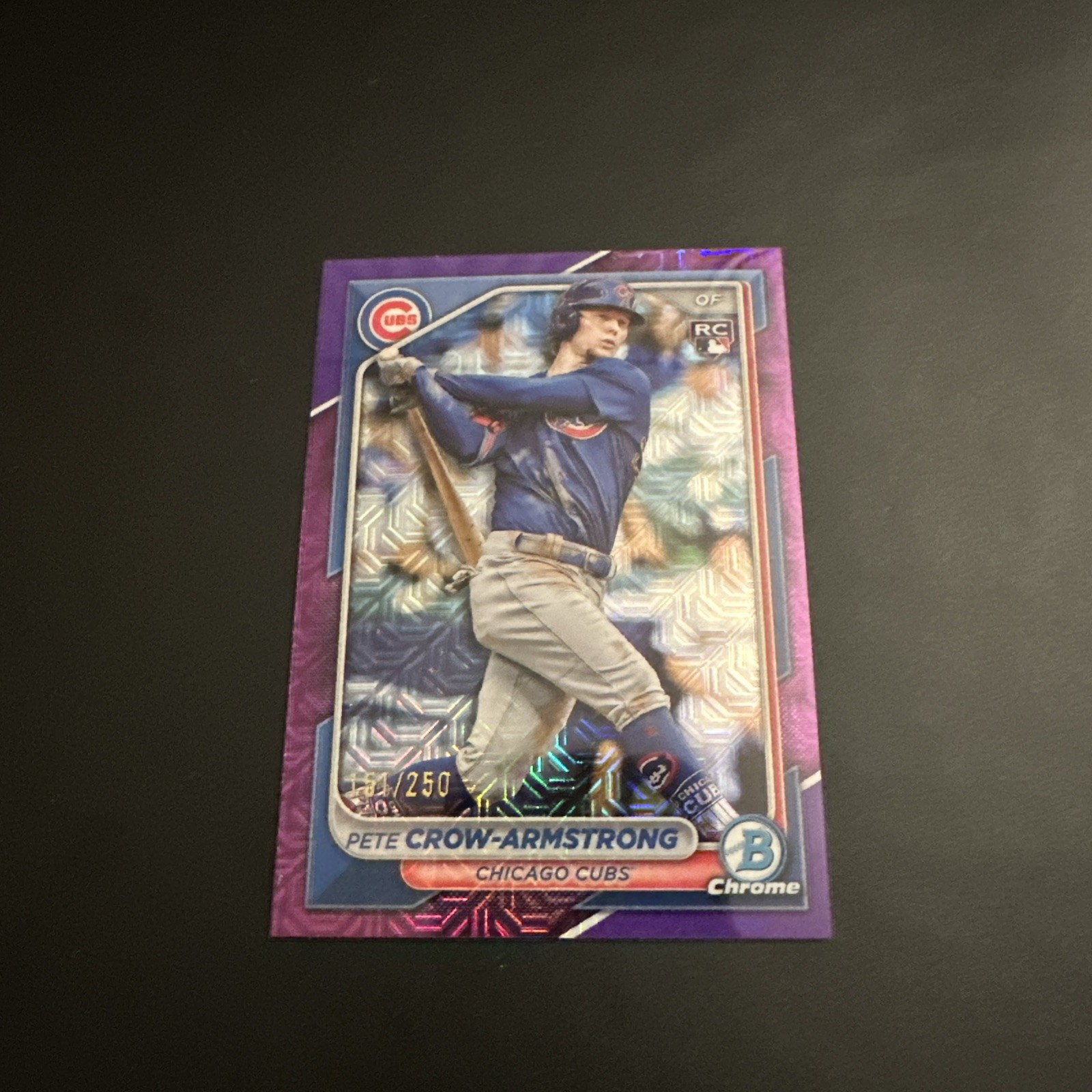 2024 Bowman Chrome - Pete Crow-Armstrong #45 Purple Mojo Refractor /250 (RC)