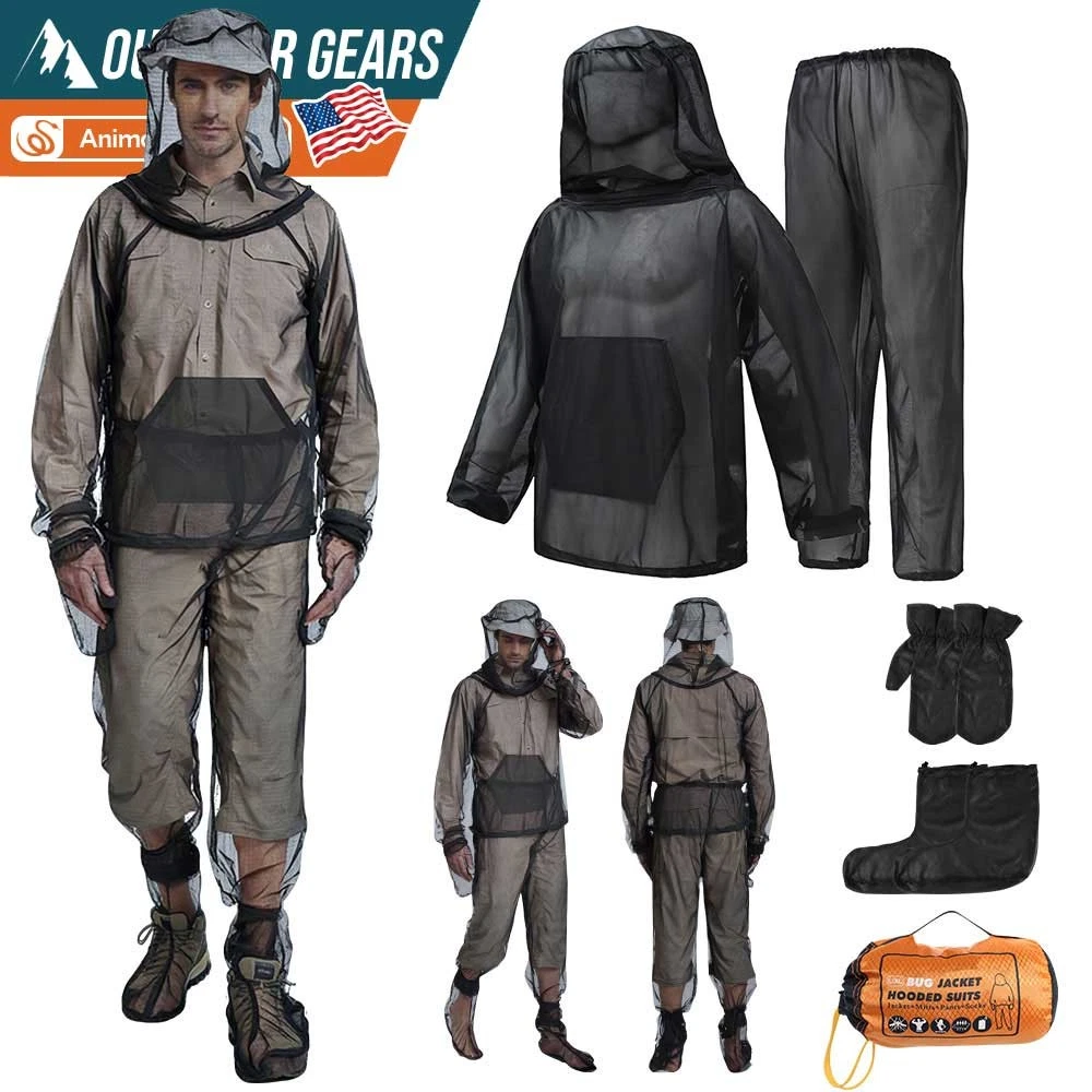 Unisex Mosquito Suit Net Bug Mesh Pant & Jacket with Hood for Outdoor Protection
Opens in a new wind