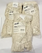 3 Genuine Joe Mop Head Refill Saddle / Jaw Handles 24 oz White 48260 1" Headband