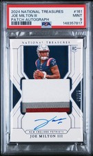 Joe Milton III 2024 National Treasures #161 True Rookie Patch Auto RPA /99 PSA 9