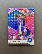 Tyrese Maxey 2020-21 Panini Pink Camo Mosaic Prizm #203 Rookie RC 76ers