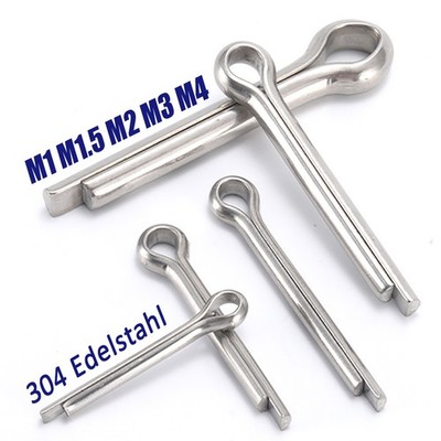 Splinte Edelstahl A2 Splint 1mm 2mm 2.5mm 3mm 4mm 5mm Stecksplinte Federstecker