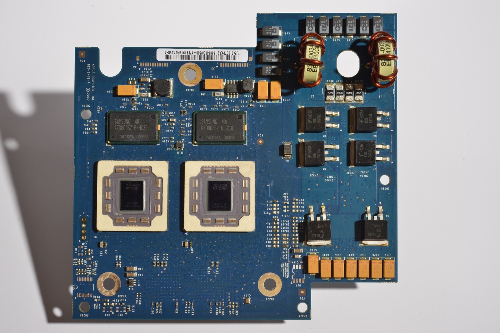 Apple Power Mac G4 MDD Dual 1.25GHz CPU Processor Card 820-1472-A PowerPC 7455B