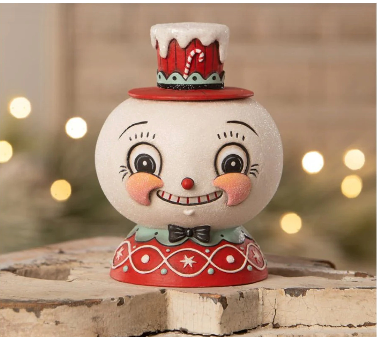 Bethany Lowe Christmas Peppermint Snow Beau Jar New 2025 JP4034 Johanna Parker