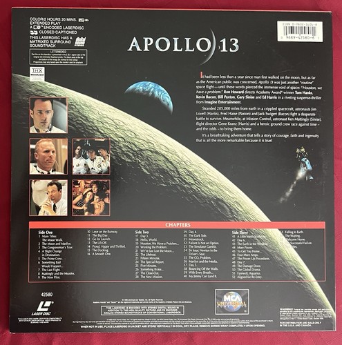 Apollo 13 (Laserdisc, 1995 Letterboxed) Tom Hanks, Kevin Bacon, Gary Sinise, - Picture 3 of 4