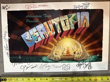 SIGNED Adventure Time Beautopia Major Cast Poster Tom Kenny John Di Maggio