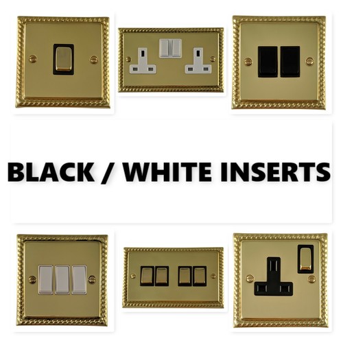 G&H Monarch Roped Polished Brass Light Switches & Plug Sockets eBay