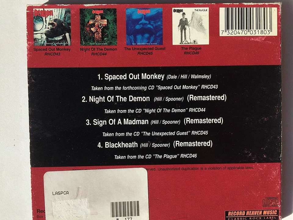 DEMON Spaced Out Monkey ( CD 2001 Record Heaven Music Digisleeve 4 Tracks) - Bild 2 von 2
