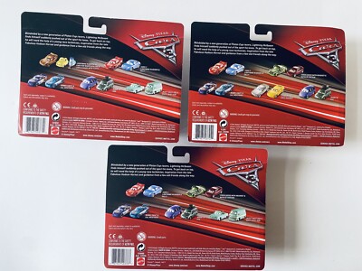 DISNEY Pixar CARS 3 - 2016 (LOT OF 3) 2-PACKS - FAST SHIPPING