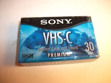 Sony VHS-C 30 Min Premium TC-30VHGL Recording Tape, New Sealed