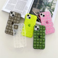 New Weave Texture Design Transparent Colour Phone Case For IPhones