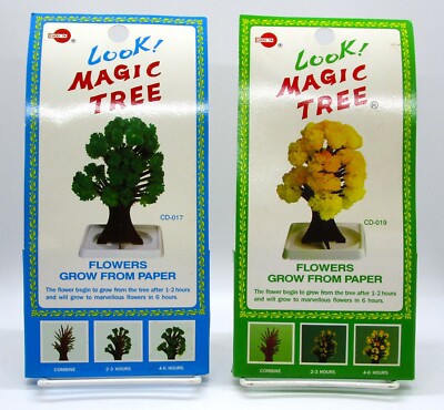 Look Magic Tree Lot Of 2 Flowers Grow From Paper
