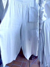 4021 NOOK Hose, Teil 1 vom Anzug, grau 100 Leinen  2 Taschen Ballonhose  zu Tuni