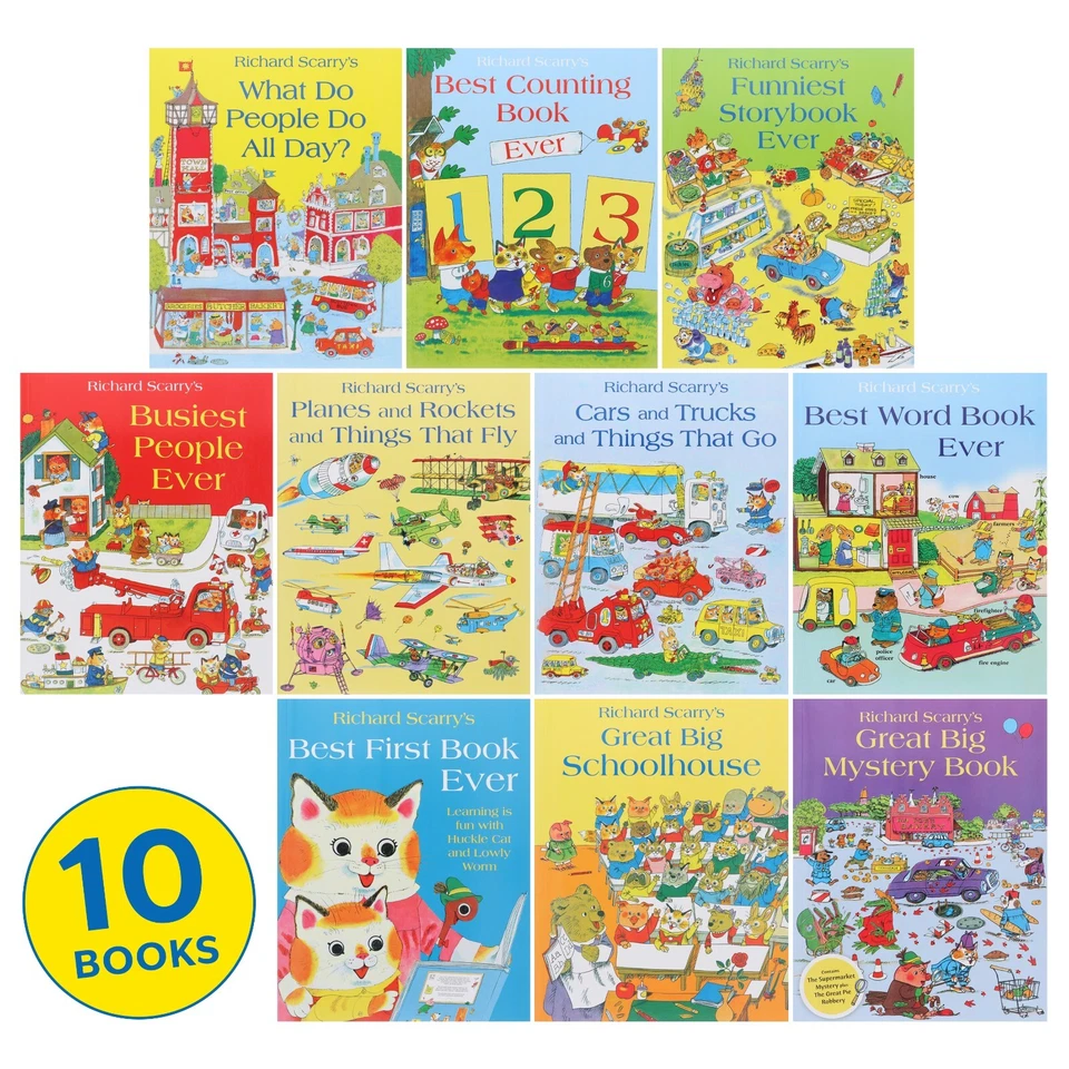 Richard Scarry's Collection 10 Books Set - Ages 2-7 - Paperback - Image 2 of 4