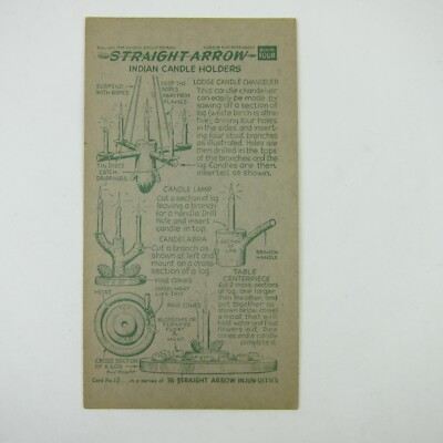 Nabisco Shredded Wheat Straight Arrow Indian Book 4 Card 12 Candle Vintage 1952