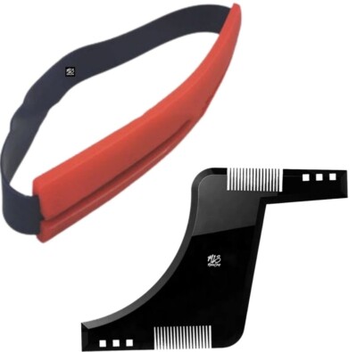 Maloushop 3 Pieces Set Beard Shaping Tool, Beard Grooming Shaping Tool NEW