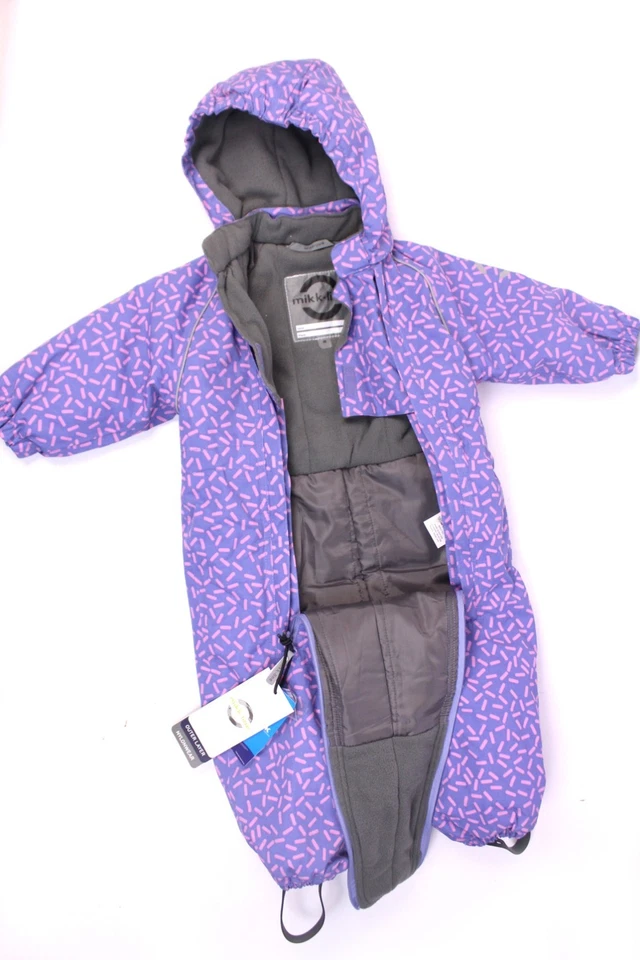 Mikk-Line Kinder Schneeanzug Pink Striche Gr. 86 / 18M Suit Winter Overall warm - Bild 2 von 4