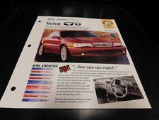 1997+ Volvo C70 Spec Sheet Brochure Photo Poster
