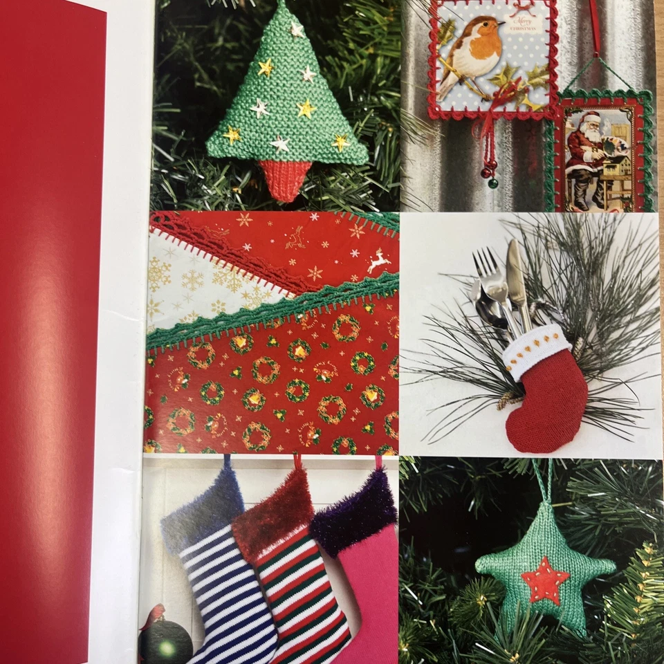 Crafty Christmas PB Book 13 Easy Knit & Crochet Patterns Projects Patons - Image 2 of 4