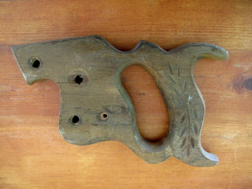 Rare - Antique Hand Saw Handle Early Disston or Shurly-Dietrich Panel Saw Handle