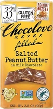 Chocolove Salted Peanut Butter Filled 33% Milk Chocolate Bar 3.2 Oz Pack Of 4