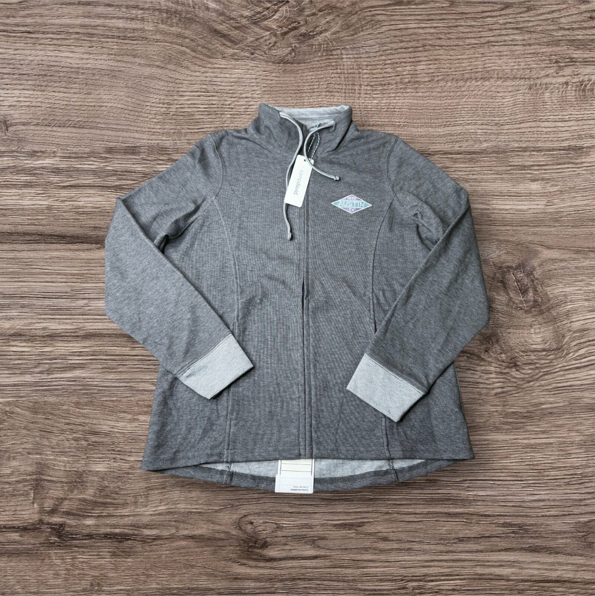 NWT Camp David Austin Texas Full-Zip Jacket Heather Gray Size M | eBay
