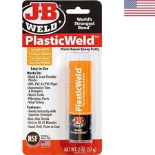 Hand Mixable Plastic Repair Epoxy Putty - 2 oz - Bonds to ABS, PVC  CPVC