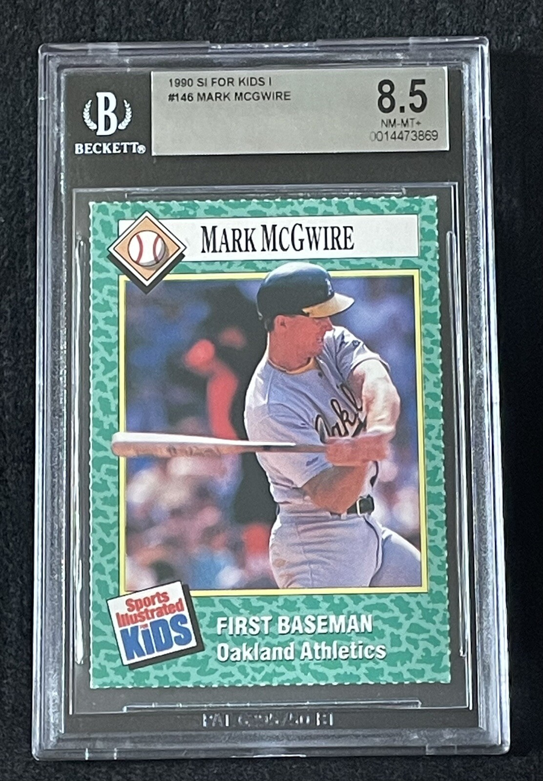 Carte Mark McGwire Oakland A's 1995 Sports Illustrated For Kids - Signée PSA/ADN