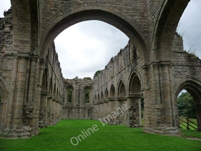 Photo 6x4 Buildwas Abbey, nave looking west  c2009