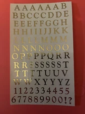 Creative Memories / Mrs. Grossman's NLA Giant Sticker ABC/123 Classic Gold Upper