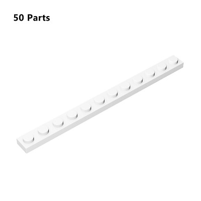 ZITIANYOUBUILD 60479 Plate 1x12 White Bricks Parts 50PCS Bricks 100% Compatible