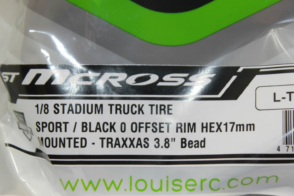 Louise LOUT 3327 B MFT ST 3.8 Mcross 1:8 Sport Felge schwarz 17mm REVO NEU  - Bild 3 von 4