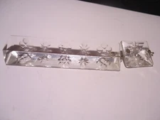 ANTIQUE VTG "COLONIAL STAR" CZECH GLASS CRYSTAL CHANDELIER PART SNOWFLAKE PRISM