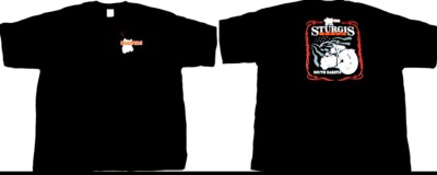 LG Fatboy Sturgis SD RARE EVENT T Shirt Hooters Uniform Biker Rally 2004 VINTAGE