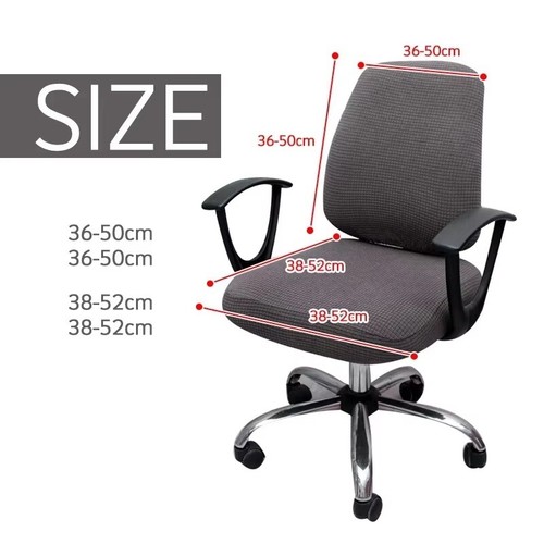 Cubierta de silla de oficina de terciopelo a cuadros de alta elasticidad 2 piezas espesar computadora spandex dividido - Imagen 23 de 39
