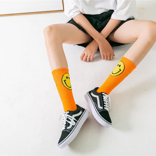 NEW Different Colour Smiley Face Socks Cotton Punk Novelty Men Women Unisex Gift - Picture 5 of 20