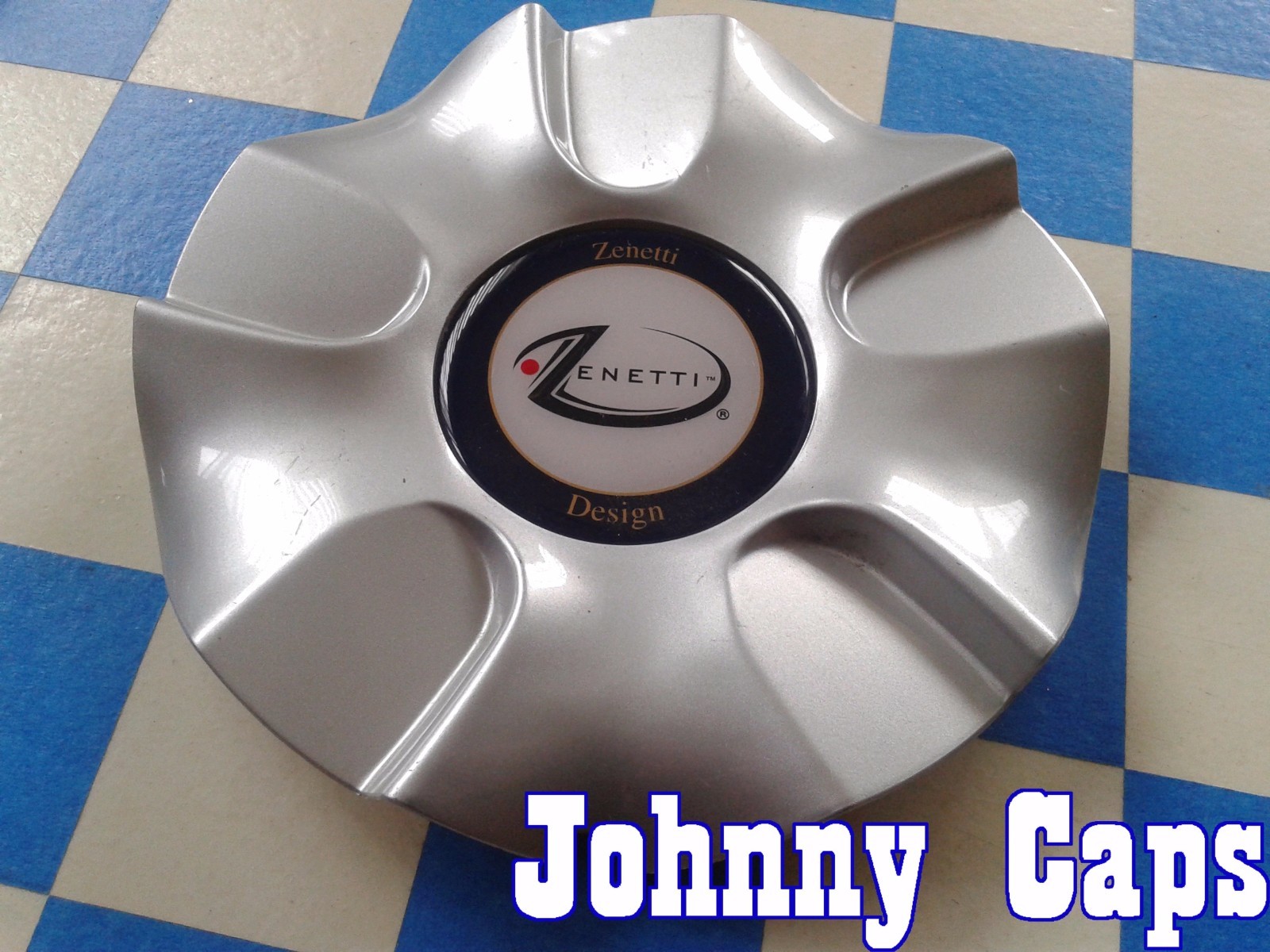ZENETTI WHEELS SILVER Center Caps # FTK C017 Custom Wheel [58] Center Cap (1)
