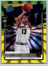 RJ Hampton 2020-21 Donruss Green Yellow Rated Rookie RC Rookie Auto #237 Denver