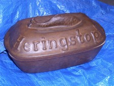 FISCHTOPF Fisch DECKELDOSE Keramik HERINGS-TOPF Schale Hering Dose Terrine groß