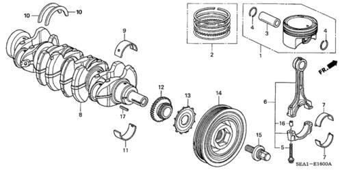 Biela para Acura (N/P 13210-RBB-A00)