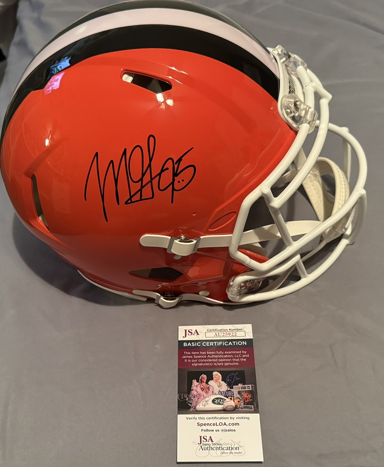Myles Garrett Autographed Signed Cleveland Browns Authentic Full Size Helmet / COA 